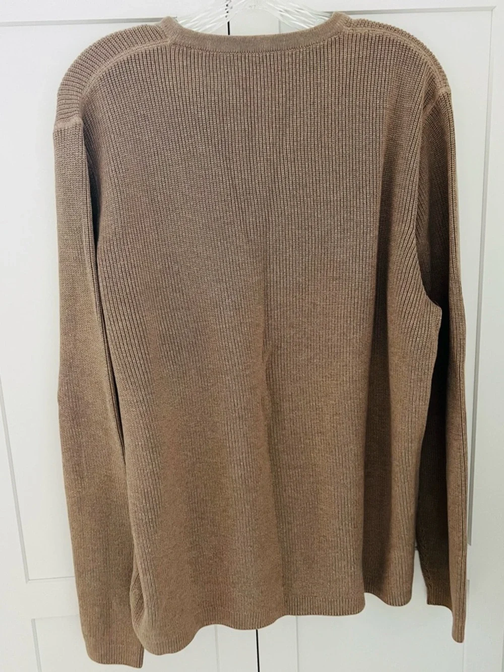J. Crew Crewneck Cotton Sweater in Beige Men’s Large